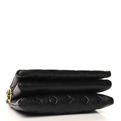Louis Vuitton Lambskin Embossed Monogram Coussin PM Black 4 of 11
