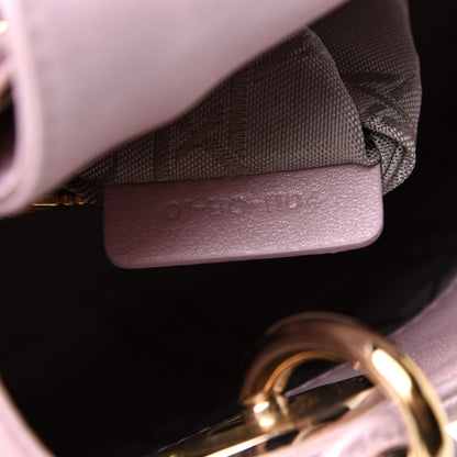 Christian Dior Metallic Lambskin Cannage Mini Lady Dior Lotus 9 of 12