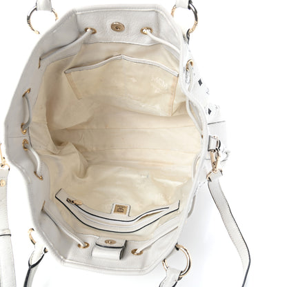 MCM Visetos Drawstring Bag White 5 of 10