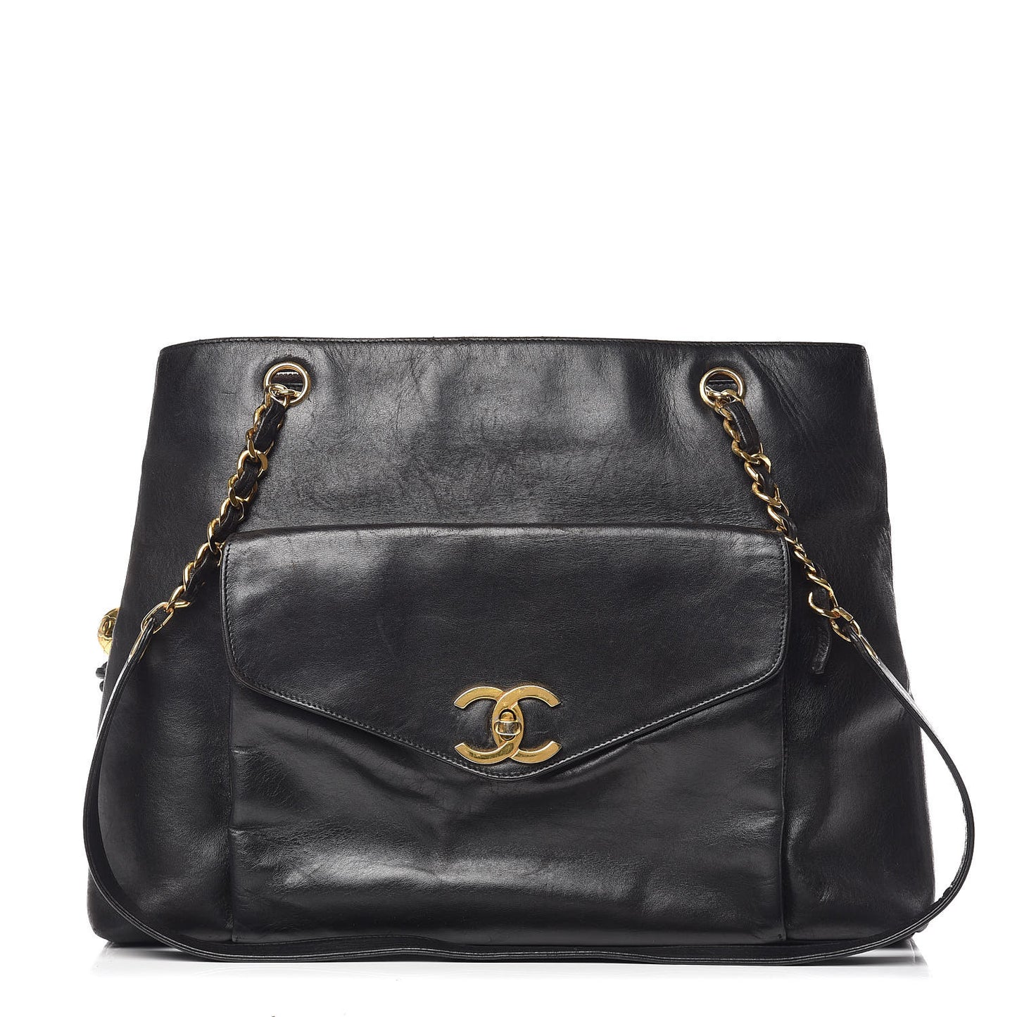 Lambskin CC Shoulder Bag Black