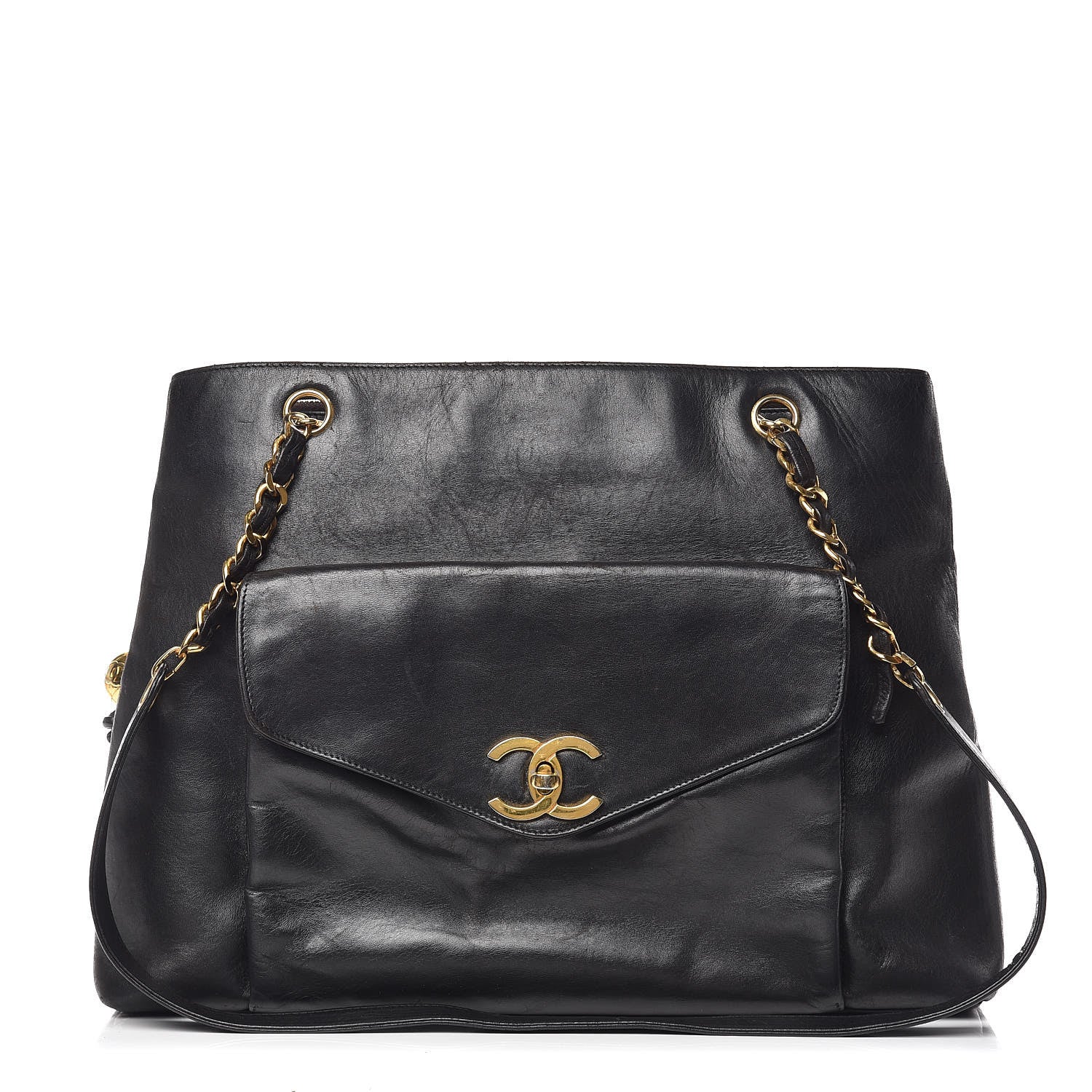 Chanel Lambskin CC Shoulder Bag Black 1 of 13