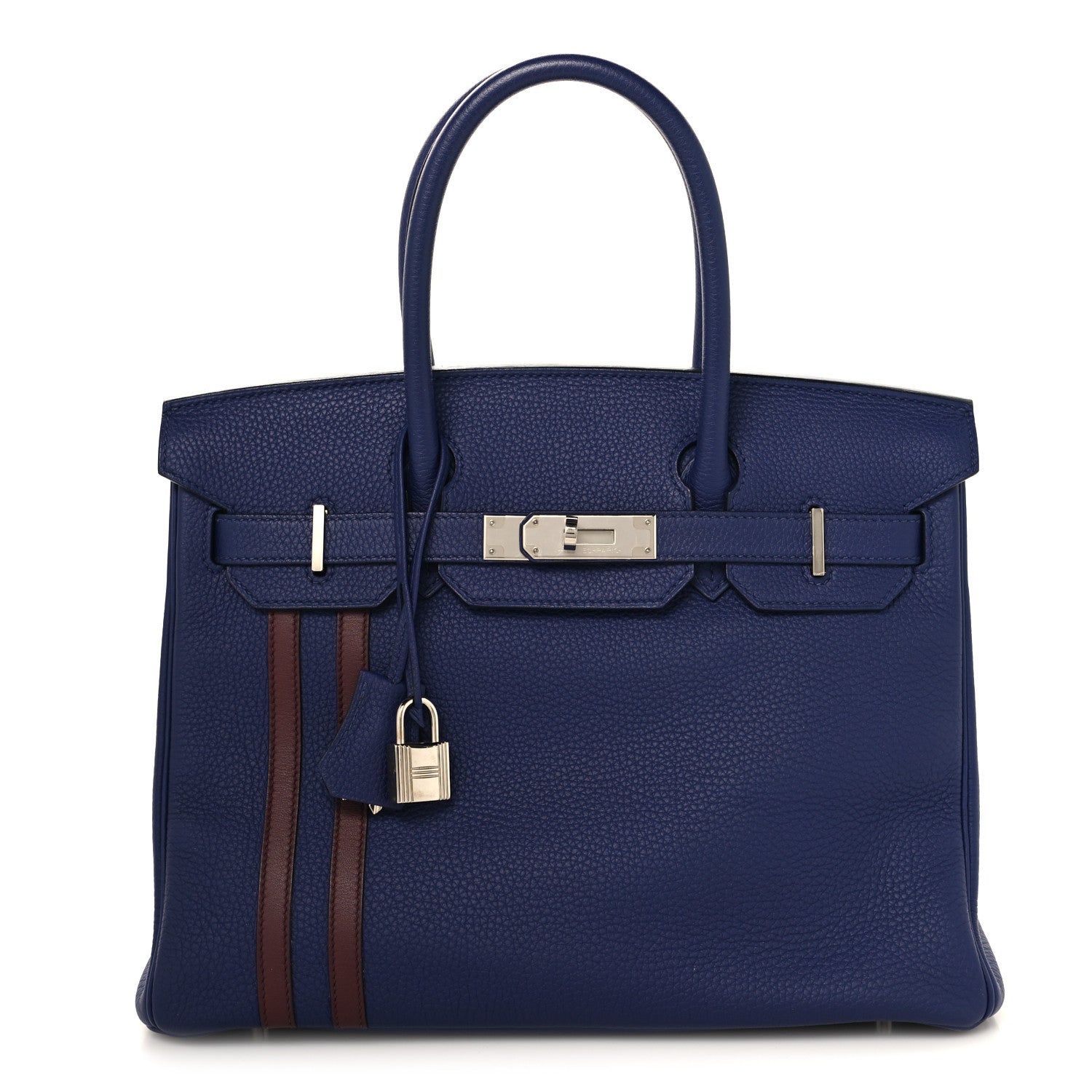 Hermes Togo Swift Officier Birkin 30 Bleu Encre Rouge H 1 of 13