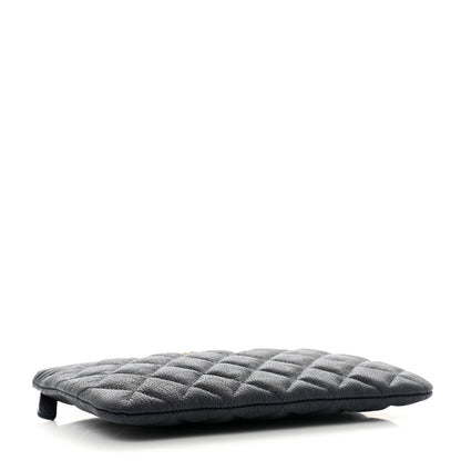 Chanel Caviar Quilted Small Zipped Boy Pouch Navy Blue 4 of 7
