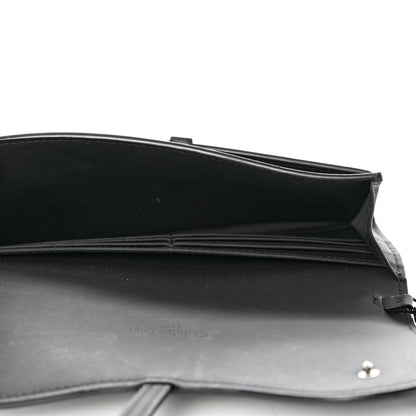 Christian Dior Ultra Matte Calfskin Saddle Chain Wallet Pouch Black 8 of 12
