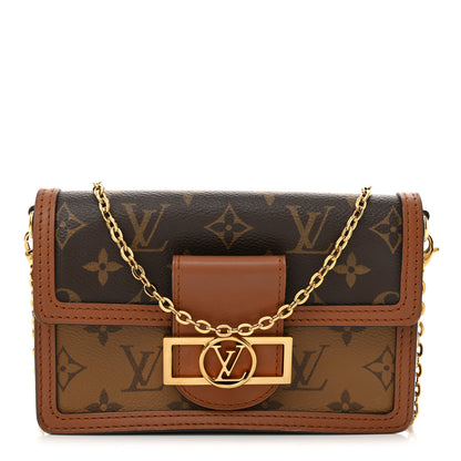 Louis Vuitton Reverse Monogram Dauphine Chain Wallet 1 of 11