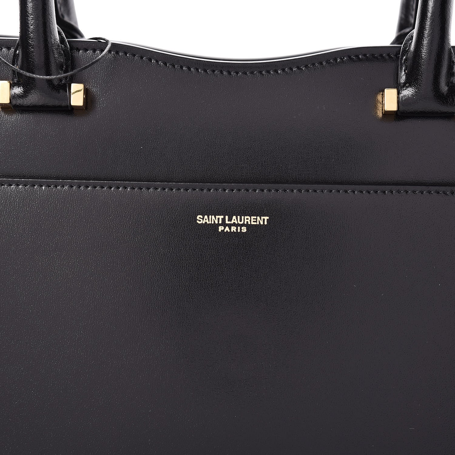 Saint Laurent Shiny Calfskin Medium Uptown Tote Black 11 of 13