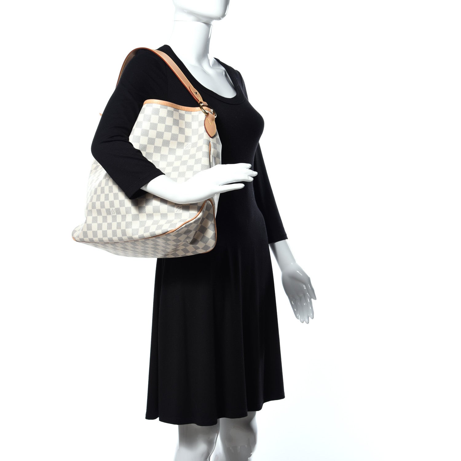Louis Vuitton Damier Azur Delightful MM Pink 2 of 10