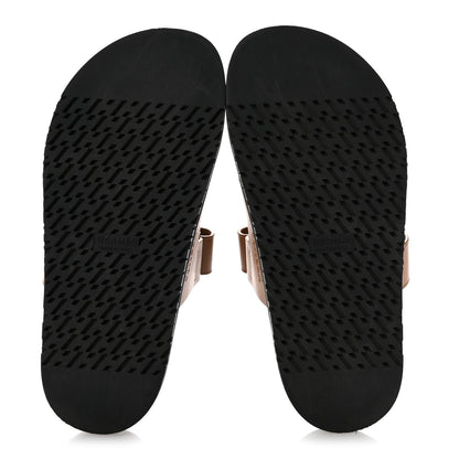 Hermes Calfskin Womens Chypre Sandals 37 Naturel 6 of 12