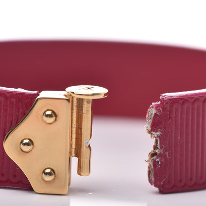 Louis Vuitton Patent Calfskin Embossed Spirit Bracelet 17 Rose Indien 9 of 12