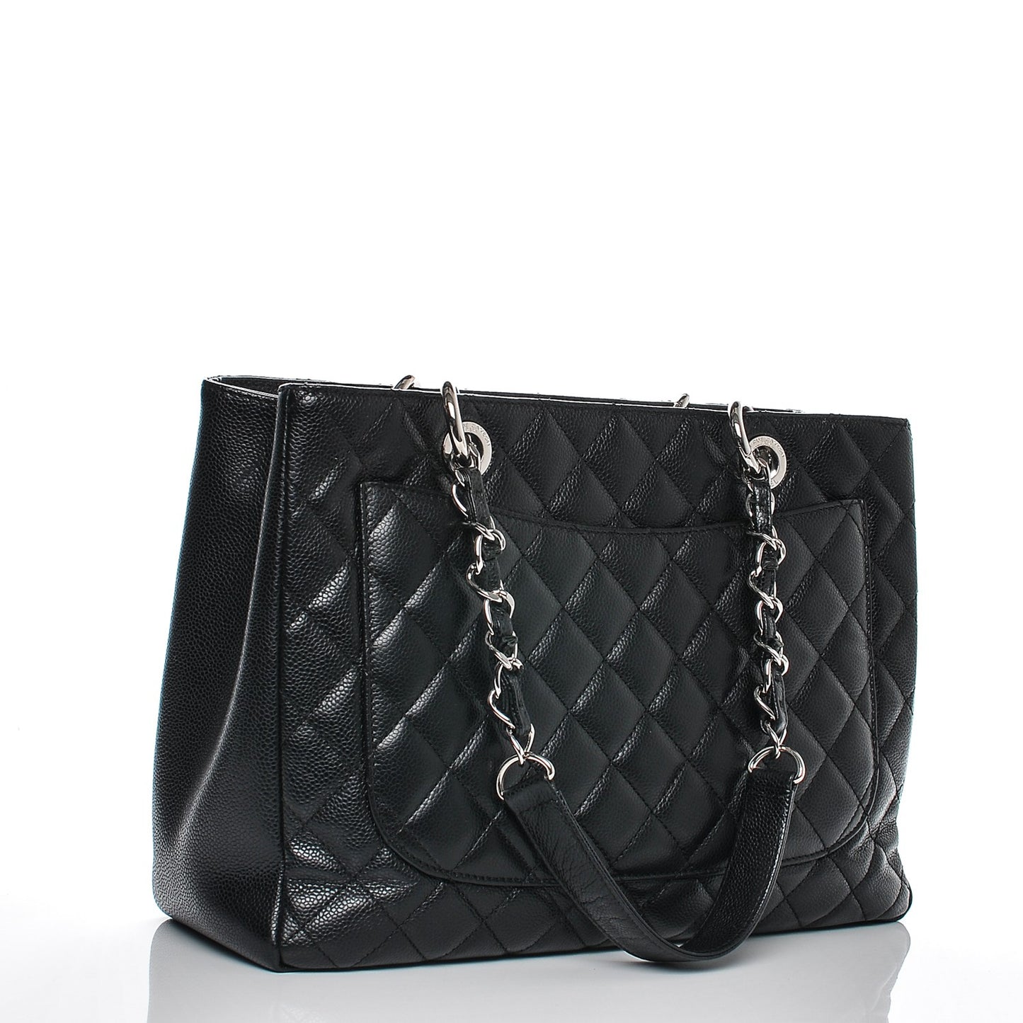 Caviar Quilted Grand Shopping Tote GST Black