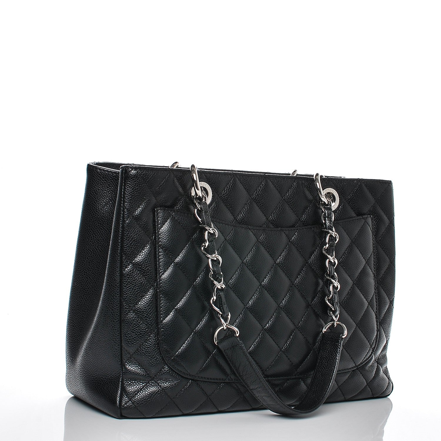 Chanel Caviar Quilted Grand Shopping Tote GST Black 3 of 7