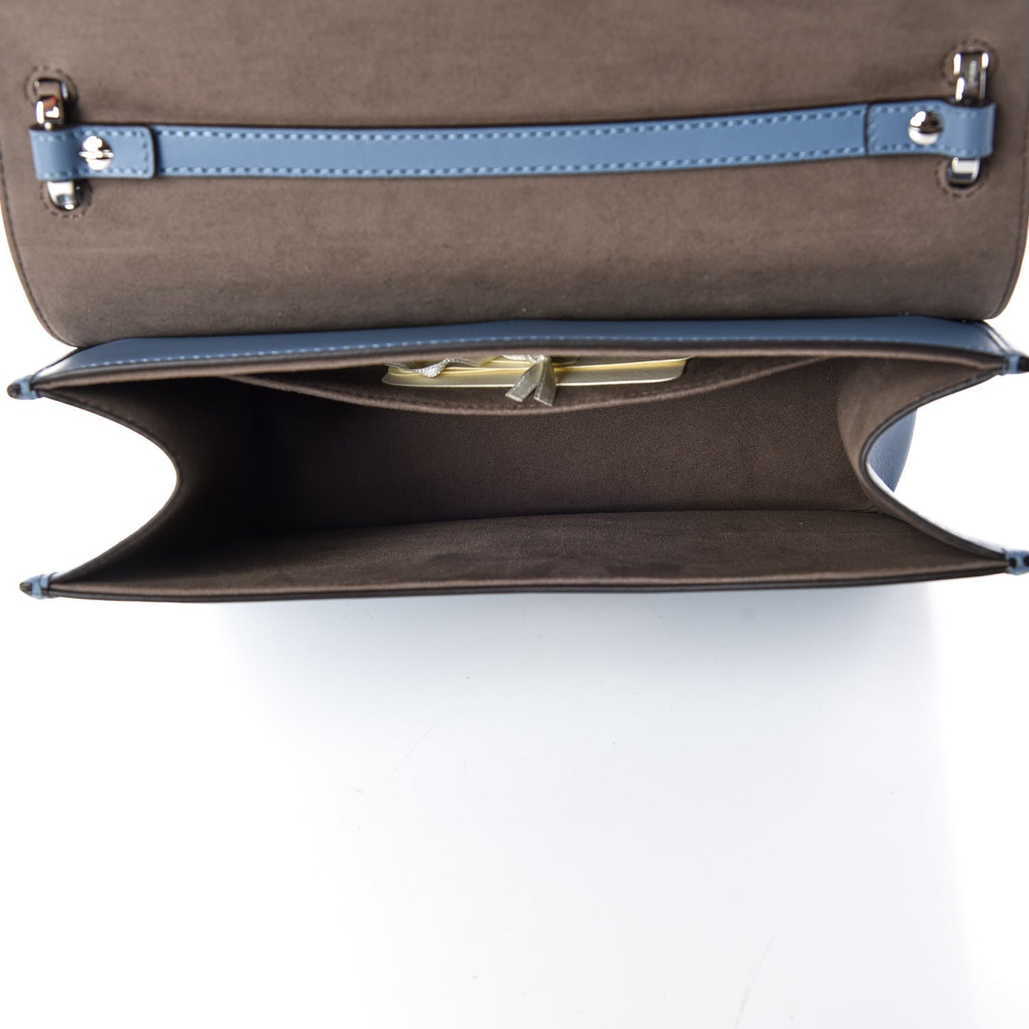Vitello Century Opaco F is Fendi Kan I Shoulder Bag Ceruleo
