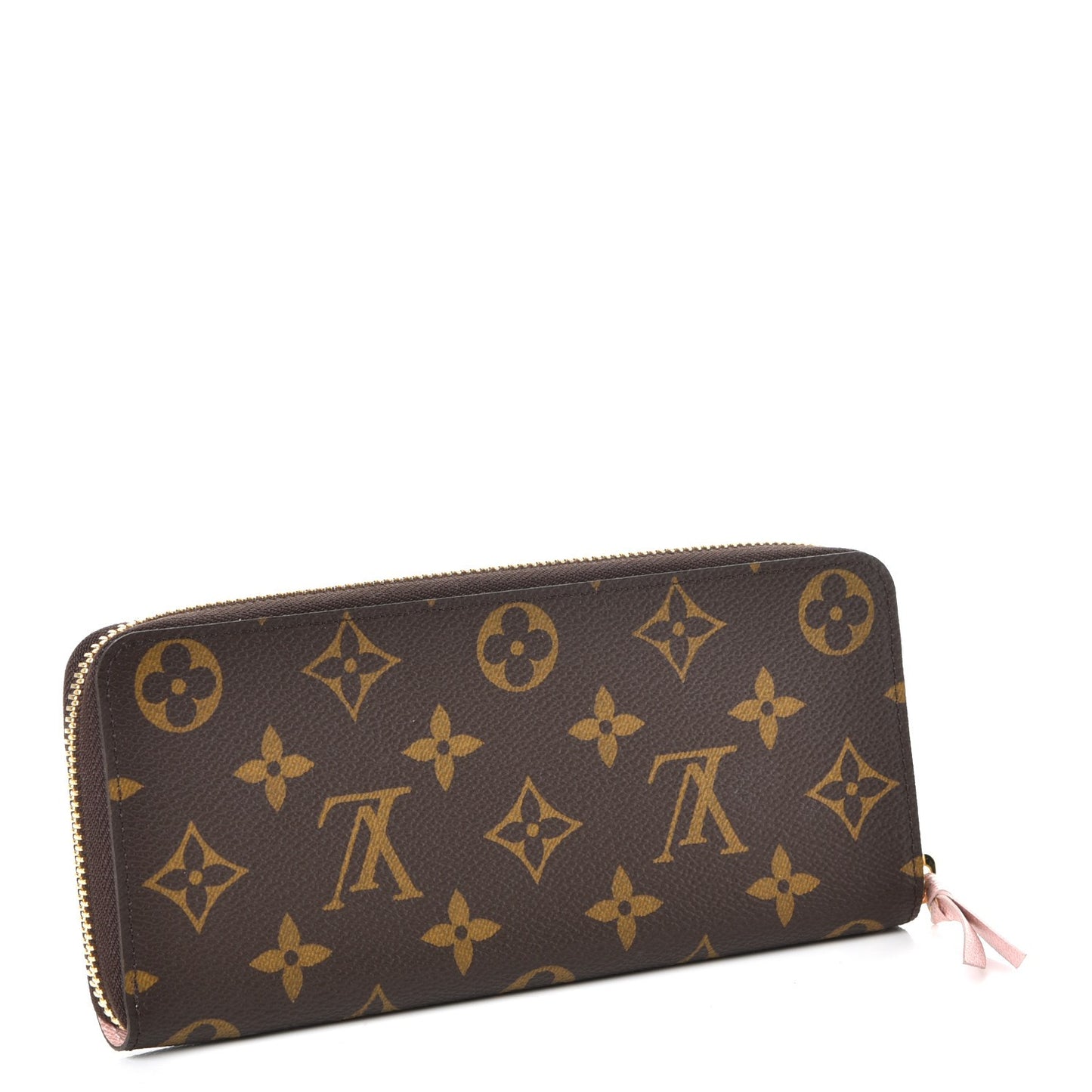 Monogram Clemence Wallet Rose Ballerine