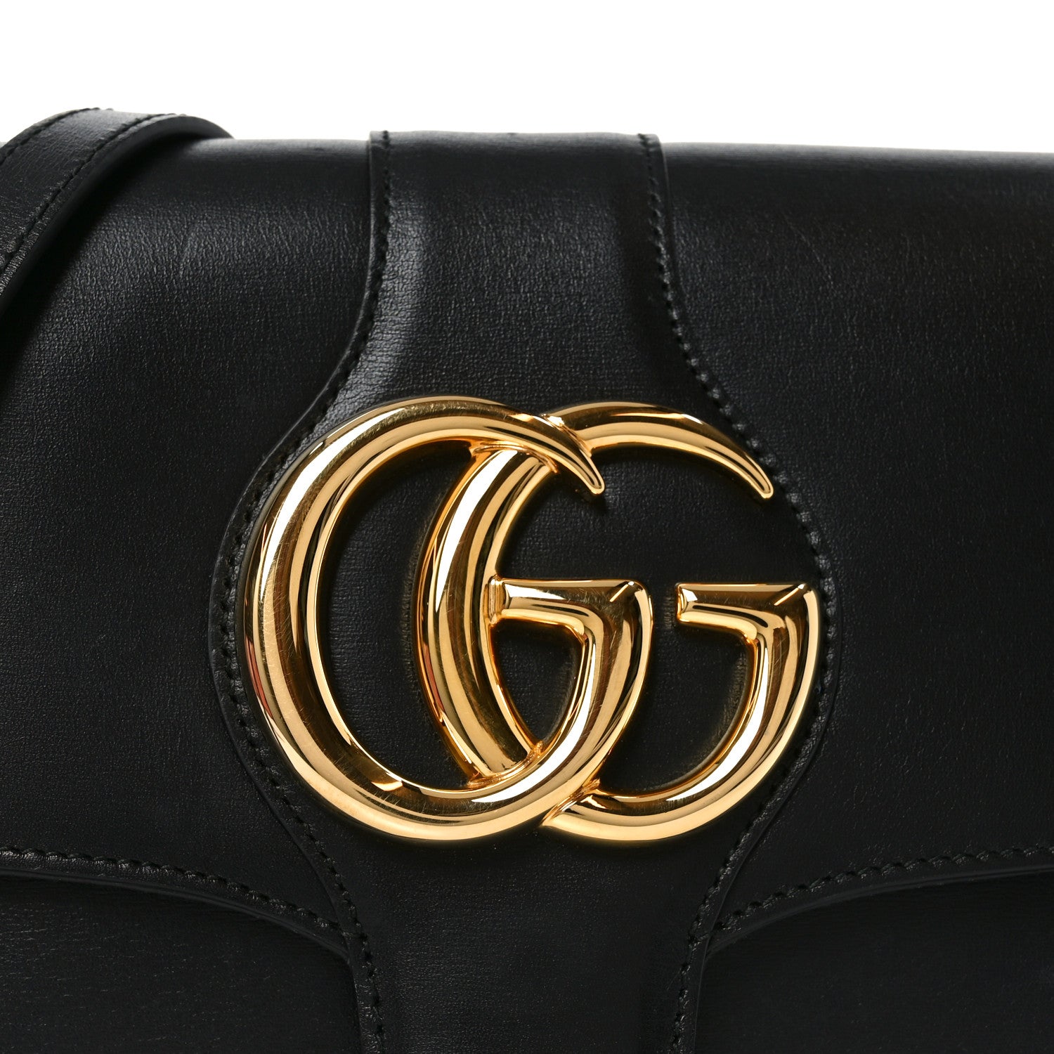 Gucci Vitello Palmellato Lux Small Arli Flap Shoulder Bag Black 8 of 10