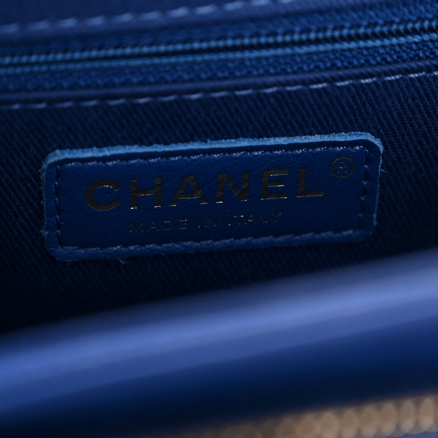 Caviar Quilted Small Business Affinity Flap Dark Blue