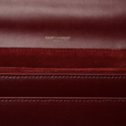 Saint Laurent Calfskin Medium Bellechasse Satchel Burgundy 7 of 8