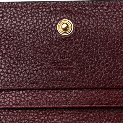 Gucci Grainy Calfskin Zumi Chain Card Case Wallet Vintage Bordeaux 6 of 8