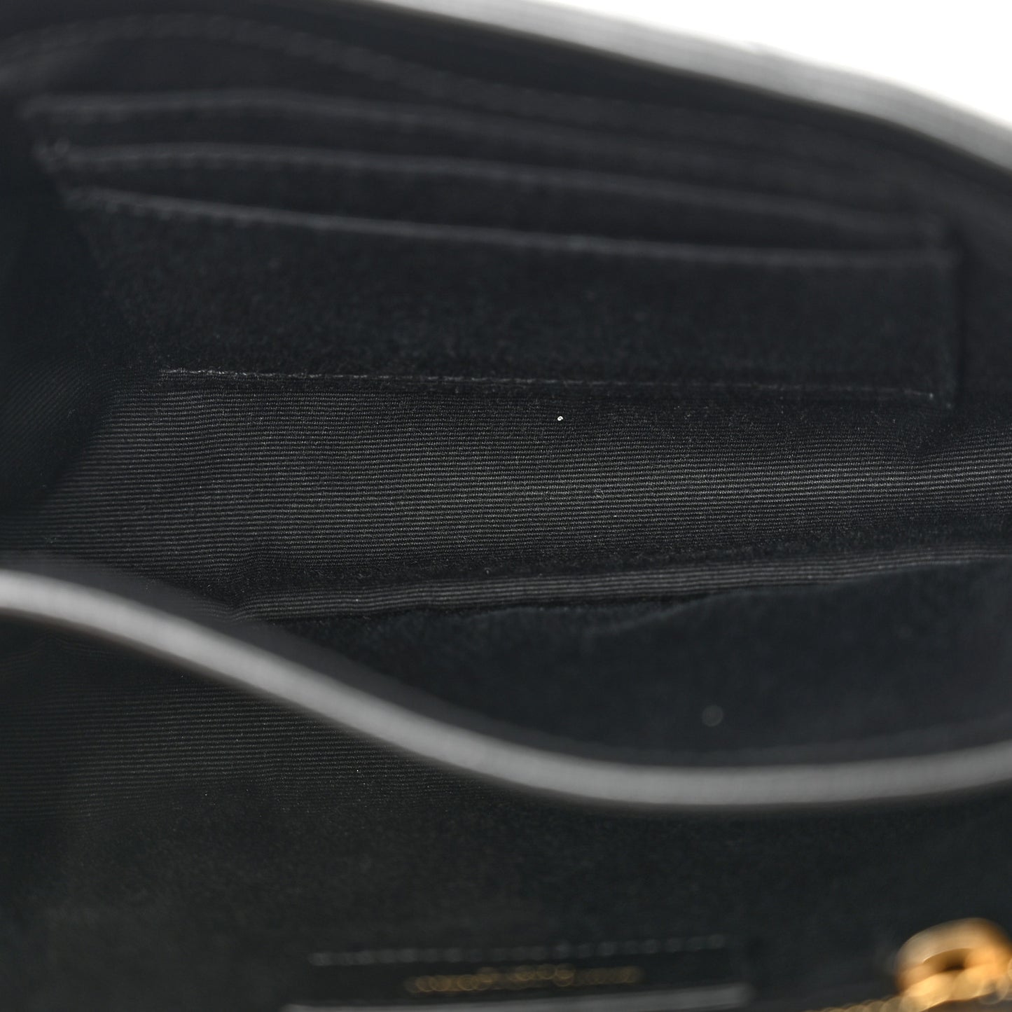 SAINT LAURENT Calfskin Y Quilted Monogram Toy Loulou Crossbody Bag Black