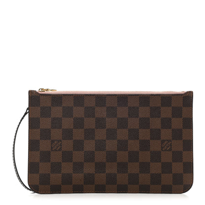 Louis Vuitton Damier Ebene Neverfull MM GM Pochette Rose Ballerine 1 of 8