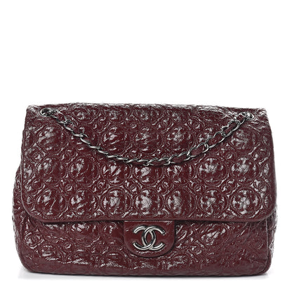 Chanel Vinyl Jumbo Rock in Moscow Dark Red 1 of 10