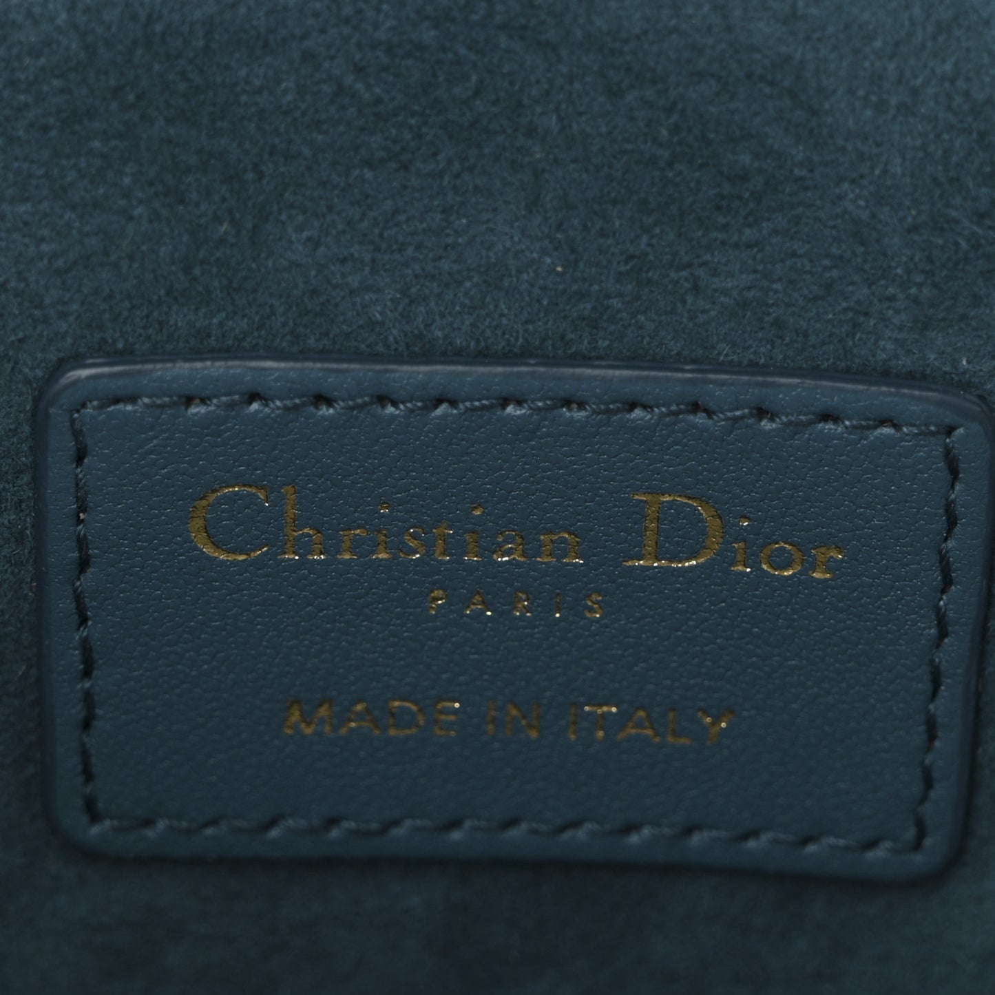Lambskin Cannage Micro Lady Dior Vanity Case Deep Ocean