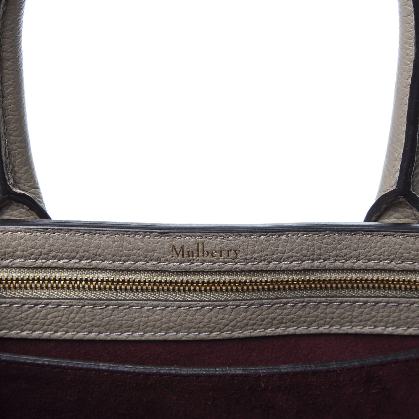 Classic Grain Calfskin Small Bayswater Solid Grey