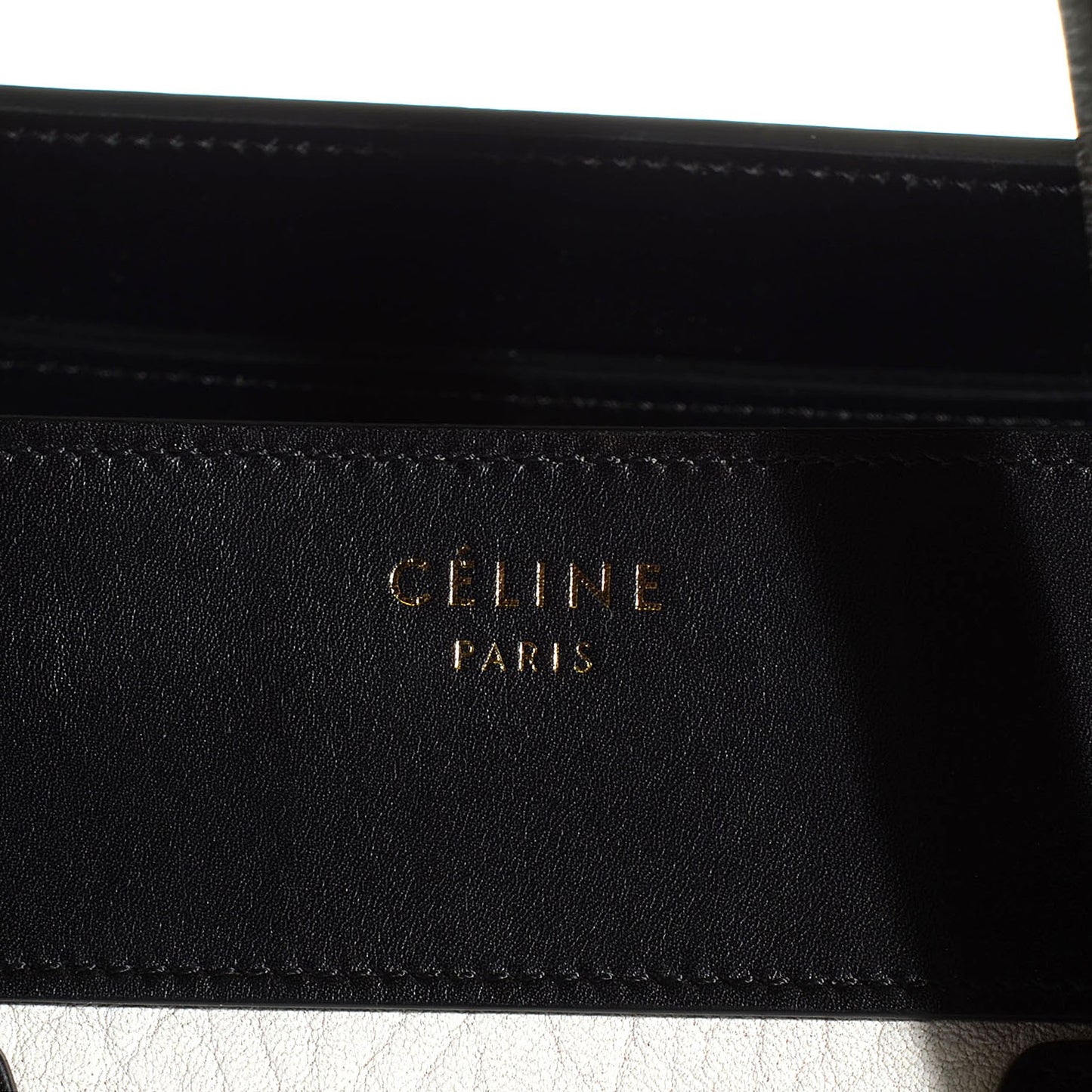 Smooth Calfskin Shrunken Lambskin Mini Luggage Black White