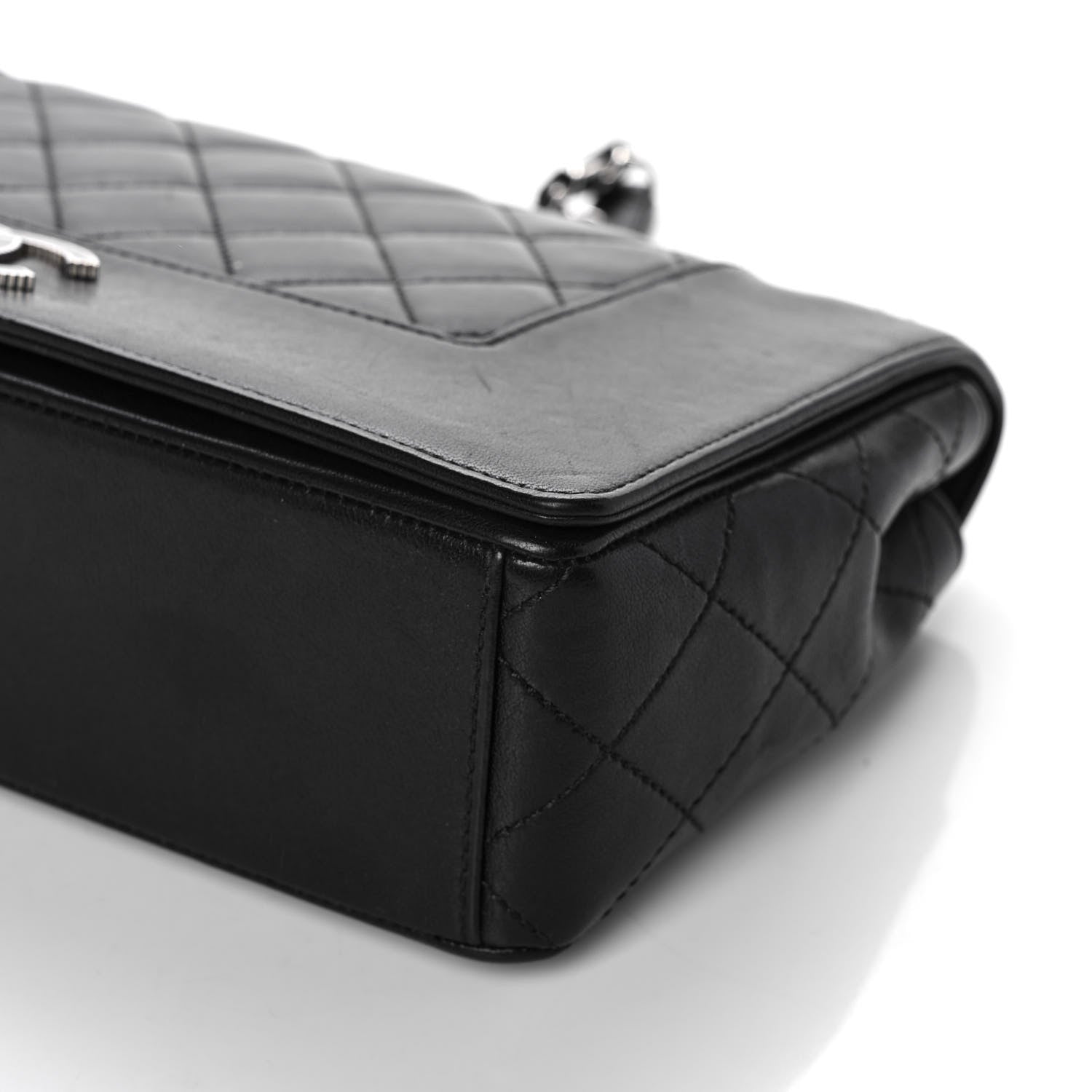 Chanel Sheepskin Quilted Vintage Mademoiselle Flap Black 9 of 12