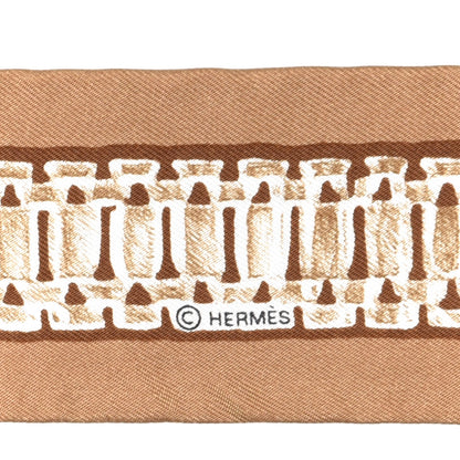 Hermes Silk Le Tresor De Medor Twilly Beige Gris Cacao 3 of 4