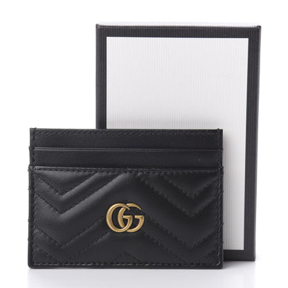 Gucci Calfskin Matelasse GG Marmont Card Holder Black 8 of 8