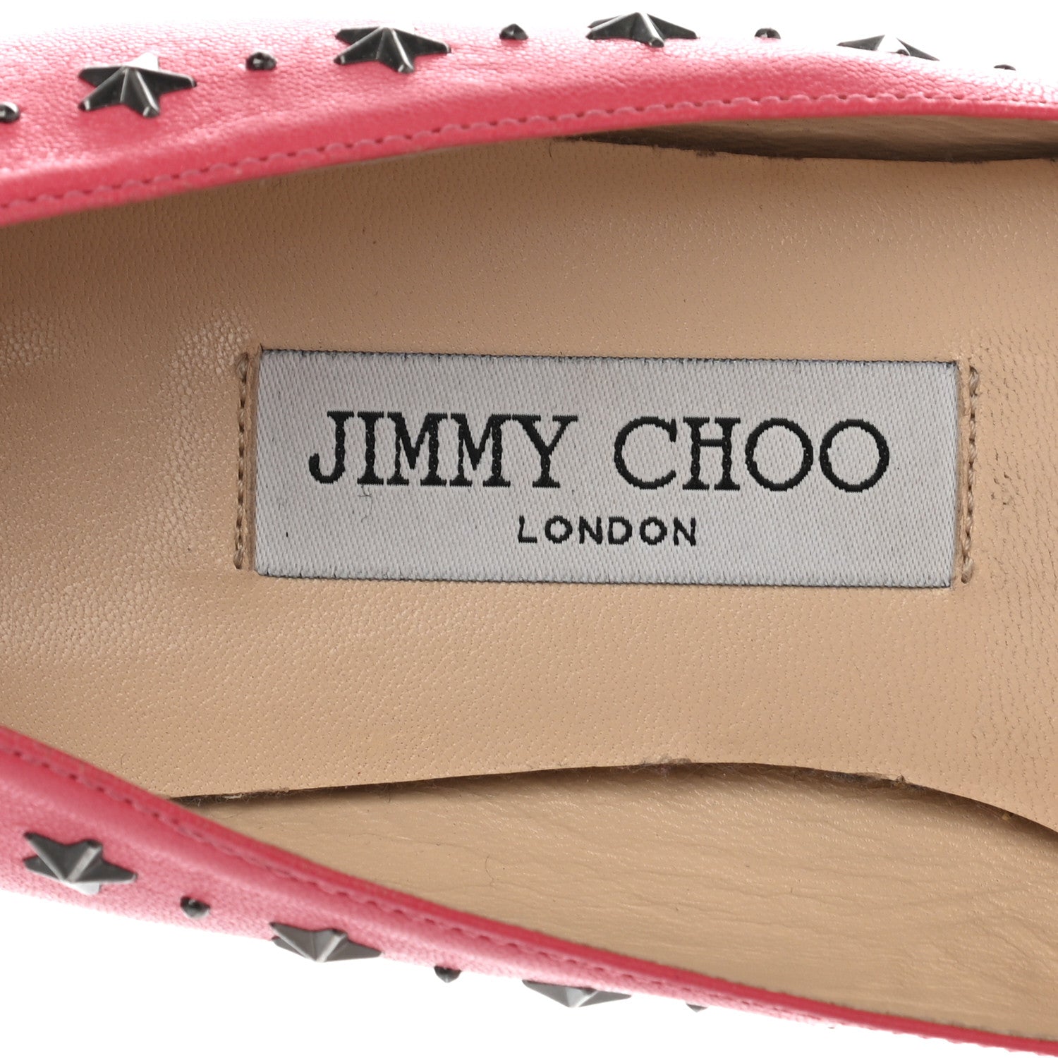 Jimmy Choo Calfskin Windsor Star Flats 36 Pink 7 of 10