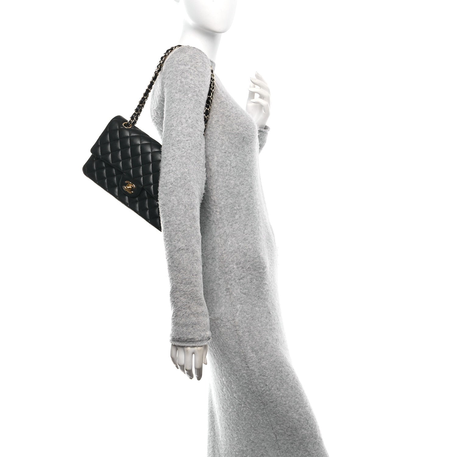 Chanel Lambskin Quilted Medium Double Flap Black 2 of 11