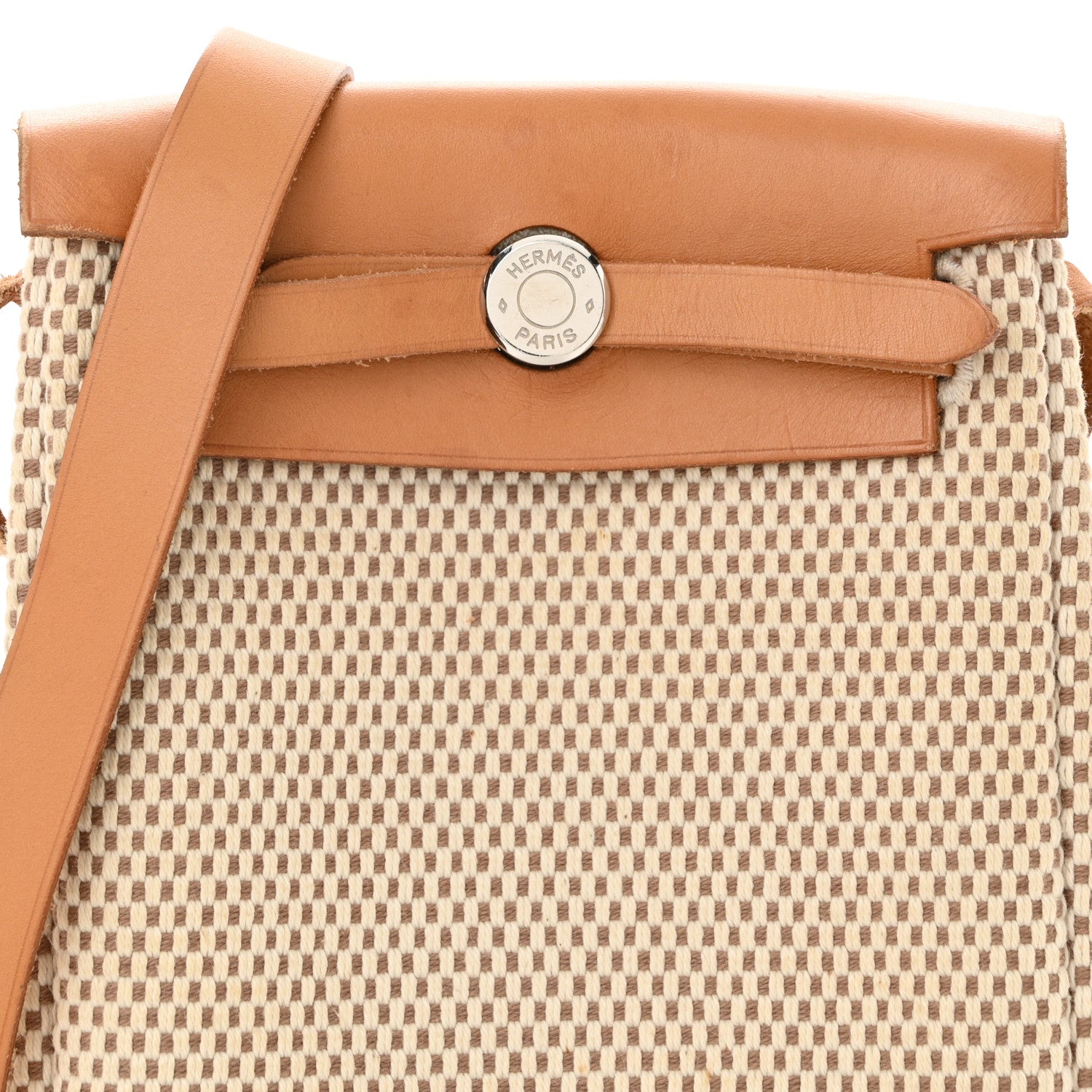 Hermes Toile Vache Calfskin Herbag TPM Natural 10 of 13
