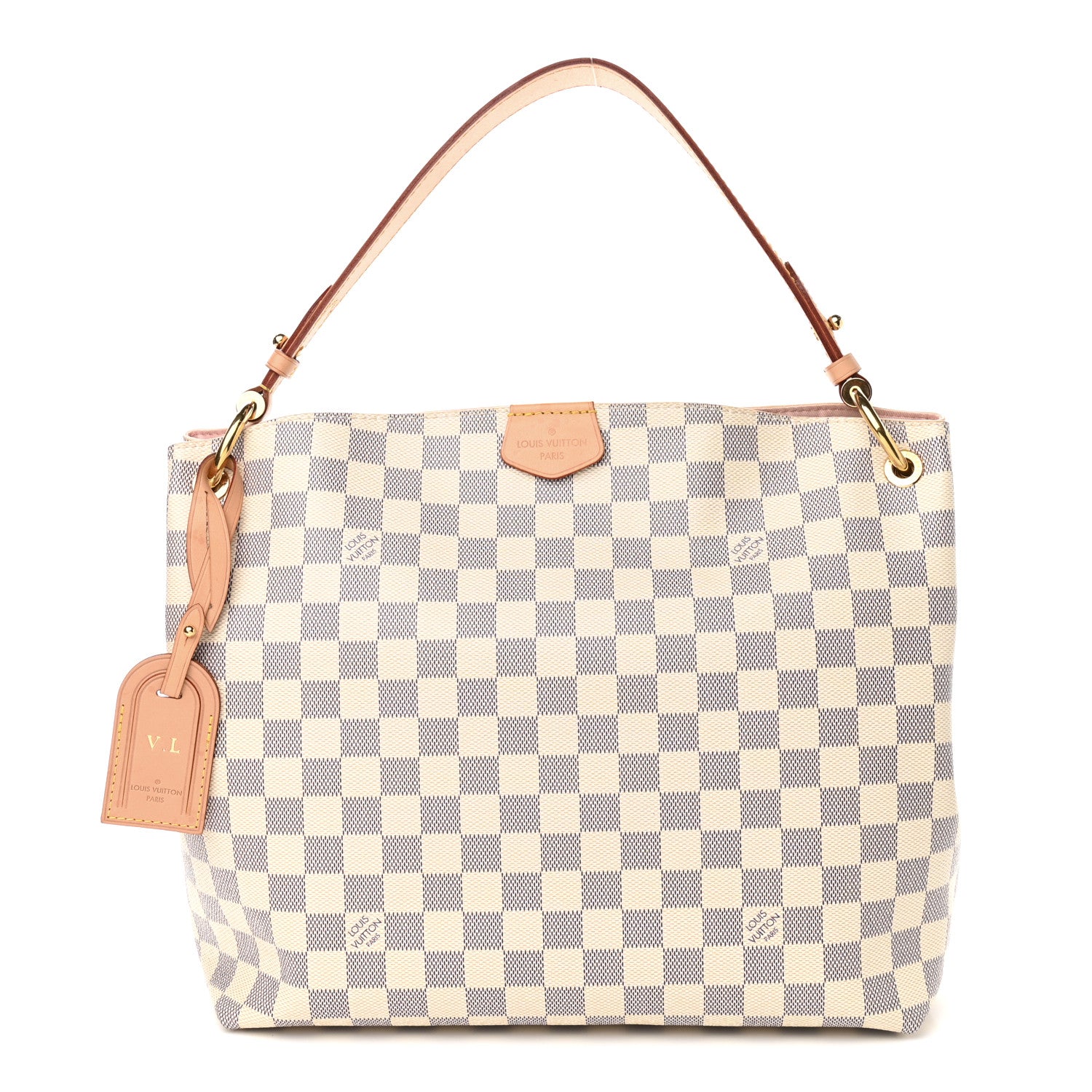 Louis Vuitton Damier Azur Graceful PM Rose Ballerine 1 of 9