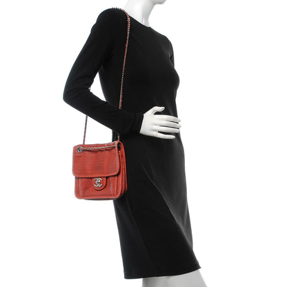 Chanel Perforated Calfskin Small Up In The Air Flap Red 2 of 7
