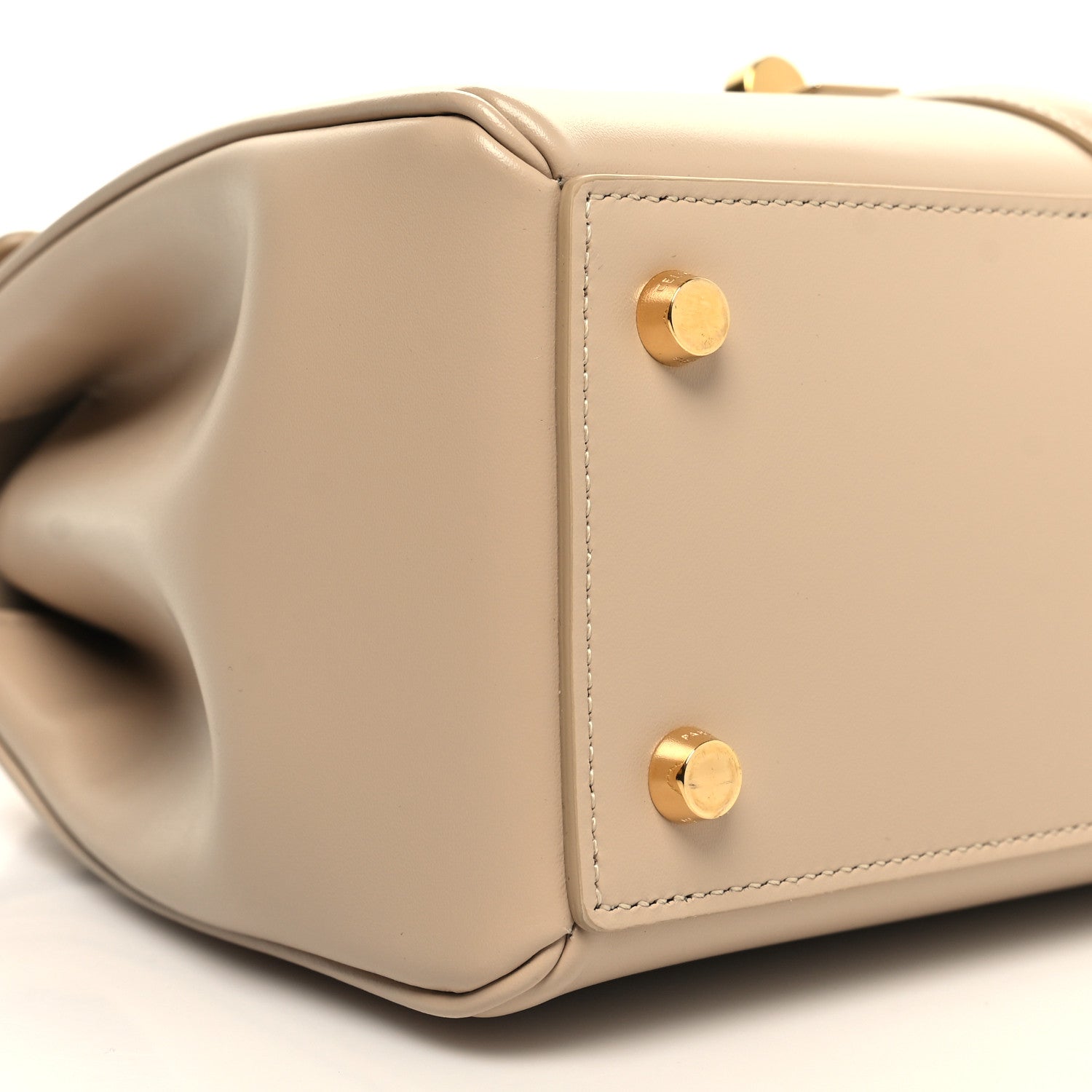 Celine Satinated Calfskin Small 16 Top Handle Bag Beige 10 of 11