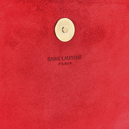 Saint Laurent Grain De Poudre Classic Monogram Cassandre Clutch New Red 6 of 12