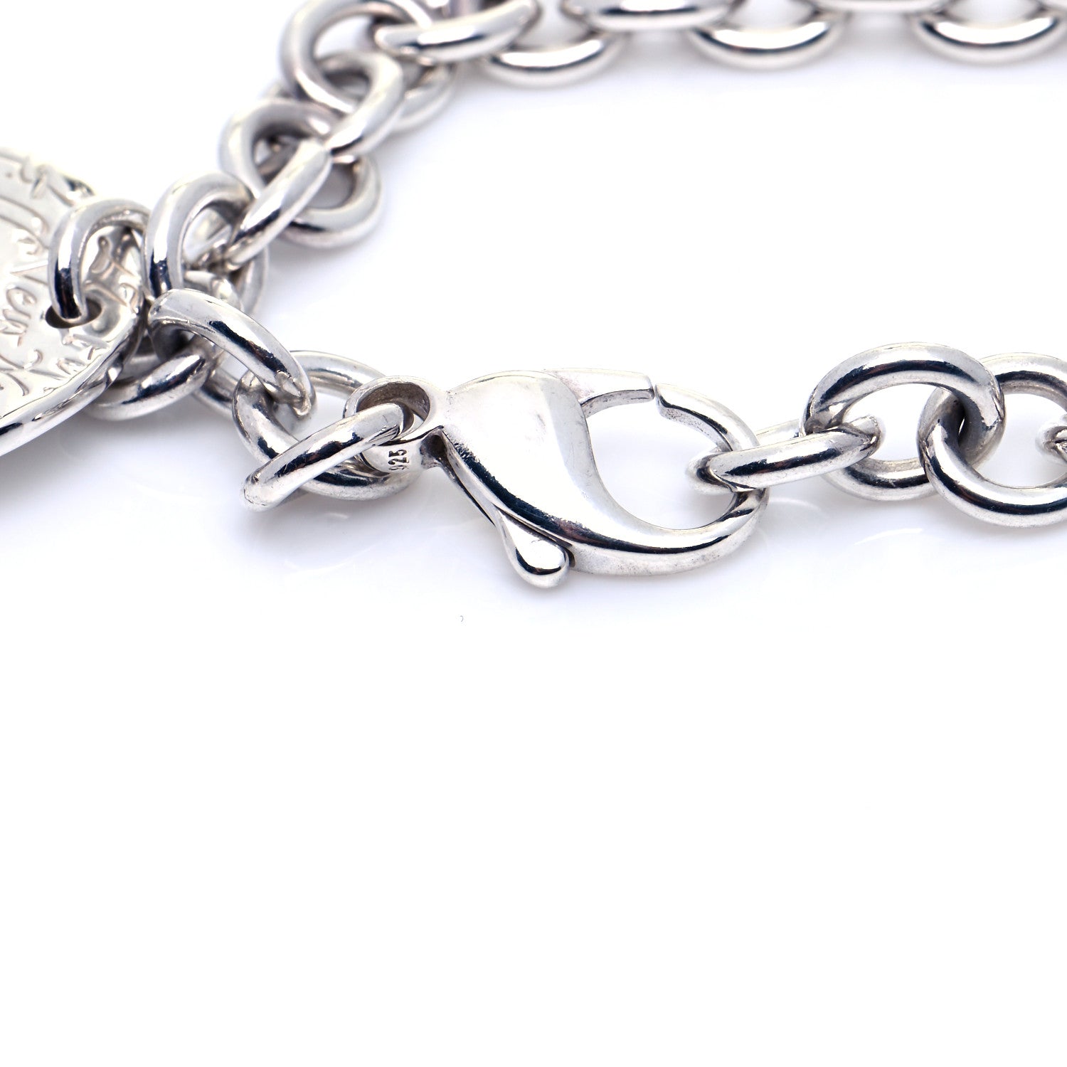 Tiffany Sterling Silver Notes Round Tag Charm Bracelet 6 of 7