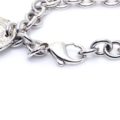 Tiffany Sterling Silver Notes Round Tag Charm Bracelet 6 of 7