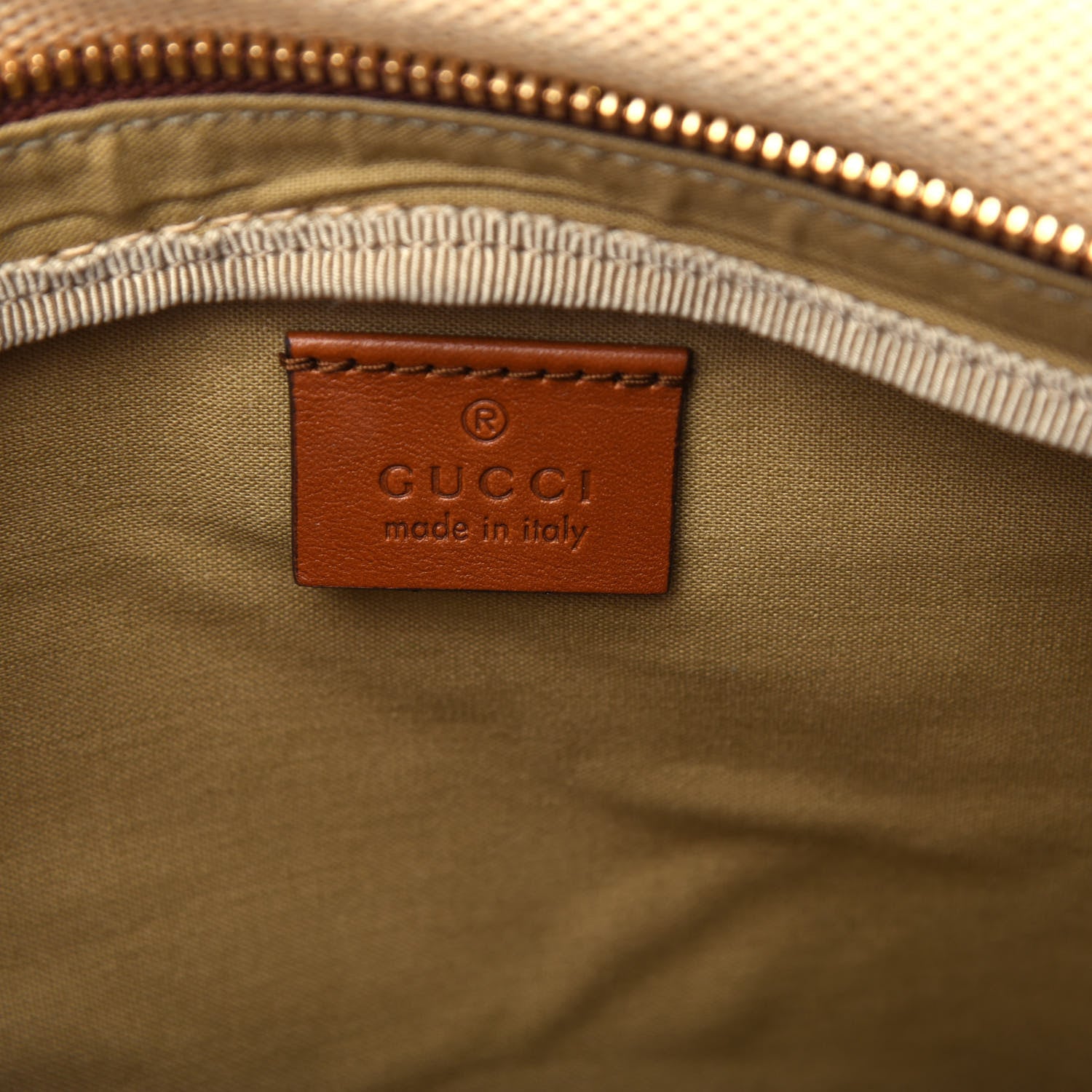 Gucci Vintage Canvas Web Belt Bag Sand Cuir 6 of 10