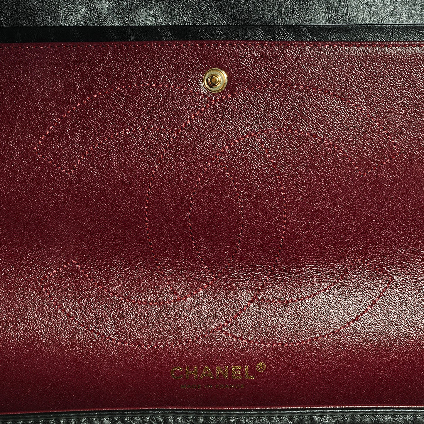 Aged Calfskin Quilted 2.55 Reissue 227 Flap Black