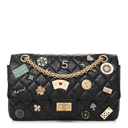 Chanel Aged Calfskin Quilted Casino 2.55 Reissue 225 Flap Black 1 of 12