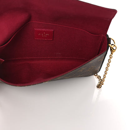 Louis Vuitton Monogram Pochette Felicie Chain Wallet Fuchsia 6 of 11