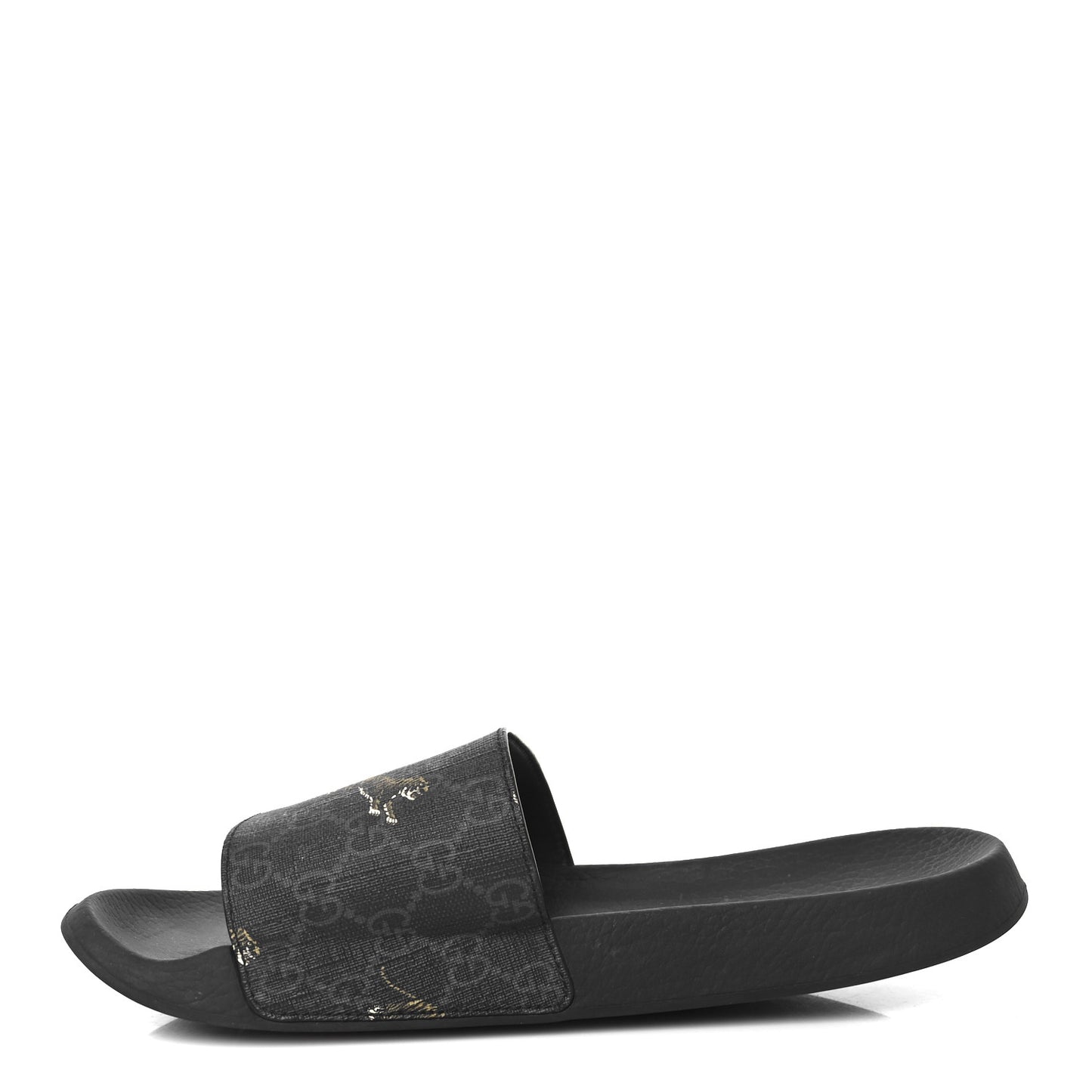 GG Supreme Monogram Tigers Mens Slide Sandals 10 Black Multicolor