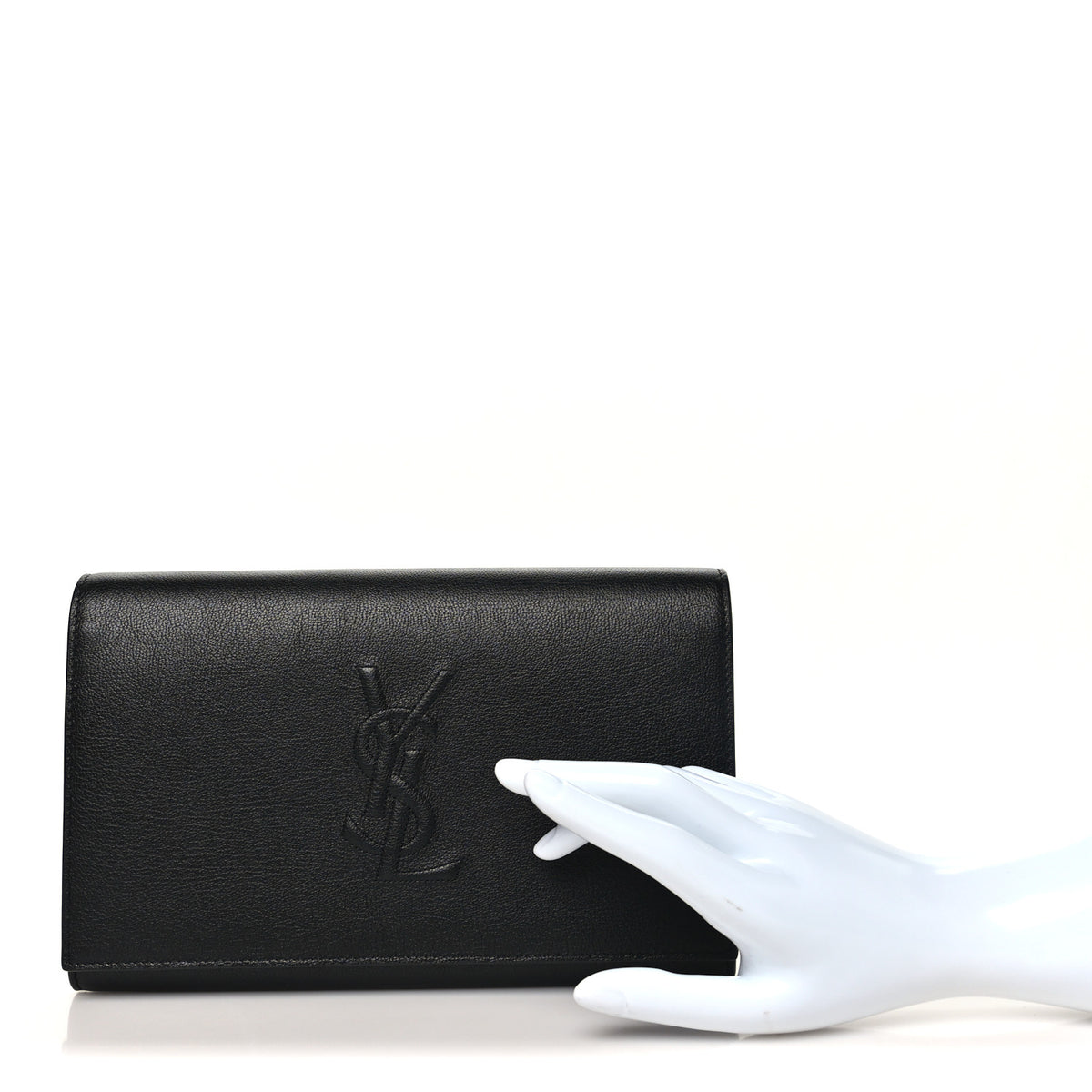 Calfskin Monogram Belle de Jour Chain Clutch Black