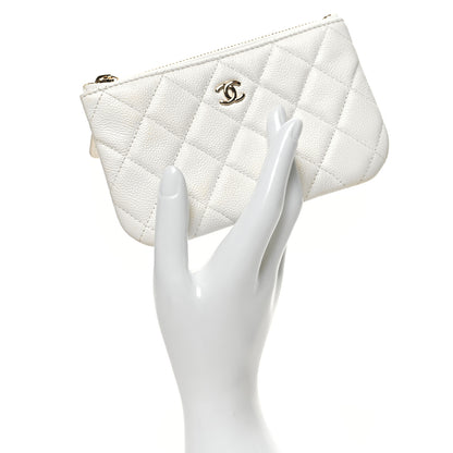 Chanel Caviar Quilted Small Pouch White 2 of 9