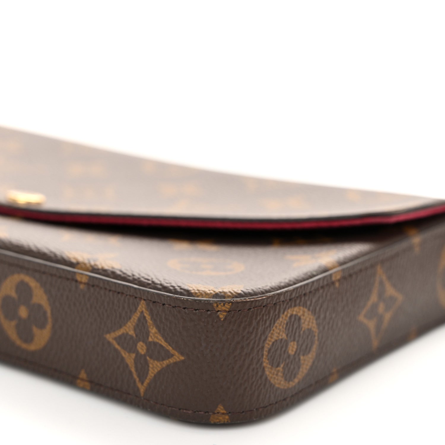 Louis Vuitton Monogram Pochette Felicie Chain Wallet Fuchsia 10 of 12