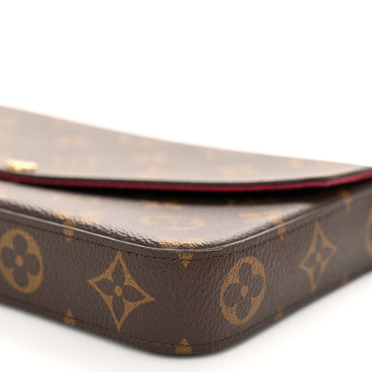 Louis Vuitton Monogram Pochette Felicie Chain Wallet Fuchsia 10 of 12