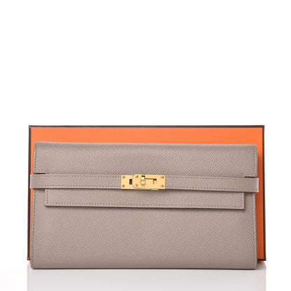 Hermes Epsom Kelly Longue Wallet Gris Asphalte 9 of 9