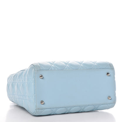 Christian Dior Lambskin Cannage Medium Lady Dior Light Blue 4 of 12